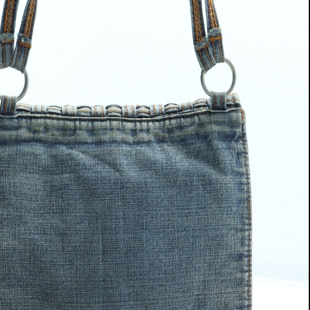 Miss Sixty Womens Blue Cotton Crossbody Size Small - Bag depth 1cm