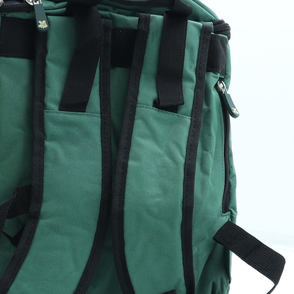 National Trust Womens Green Colorblock Polyester Backpack Size Large