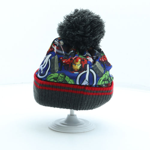George Boys Multicoloured Geometric Acrylic Bobble Hat One Size - Marvel Avengers