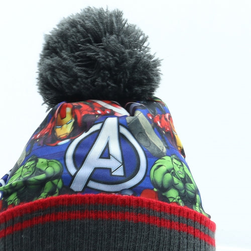 George Boys Multicoloured Geometric Acrylic Bobble Hat One Size - Marvel Avengers