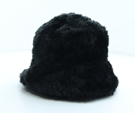 Preworn Womens Black Acrylic Cloche One Size - Faux Fur