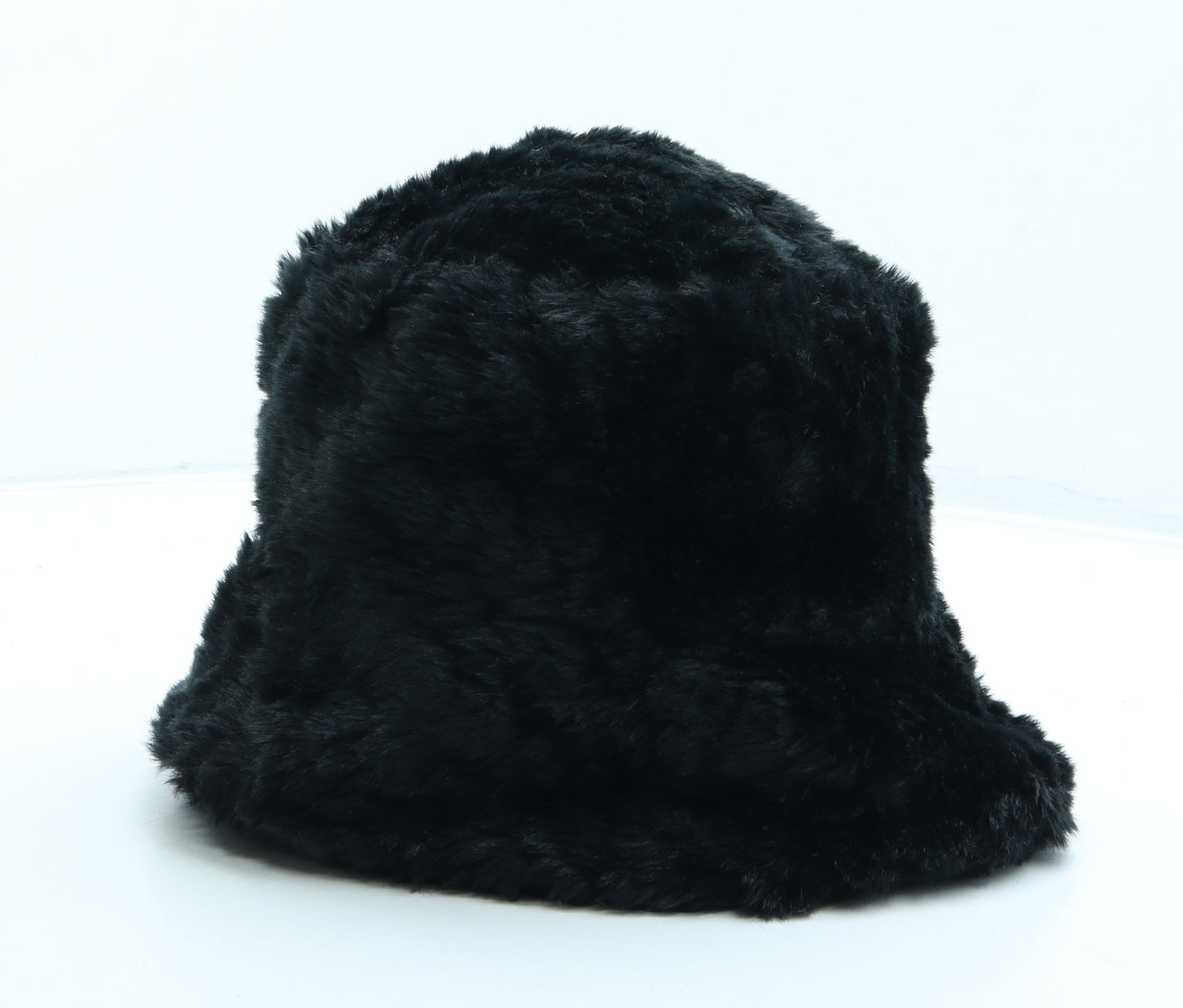 Preworn Womens Black Acrylic Cloche One Size - Faux Fur