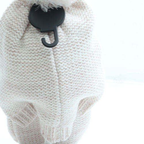 Baby Girls Pink Acrylic Bobble Hat One Size - Gloves Included Size 6-12 months