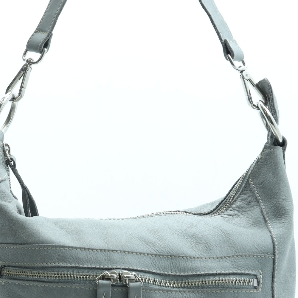 Roots Womens Blue Leather Crossbody Size Medium