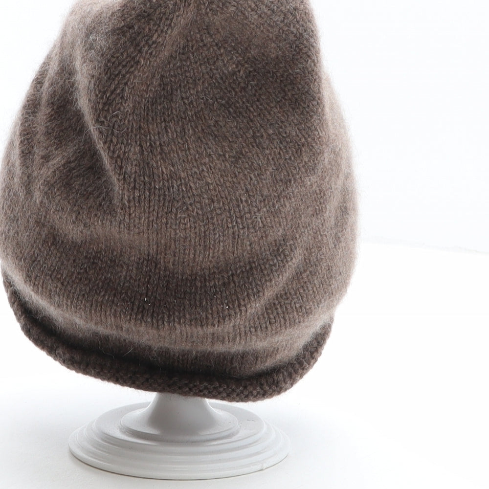 Maison Cashmere Womens Brown 100% Cashmere Beanie One Size