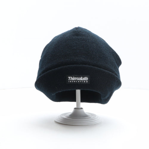 Enrico Pescatore Mens Black Acrylic Beanie One Size