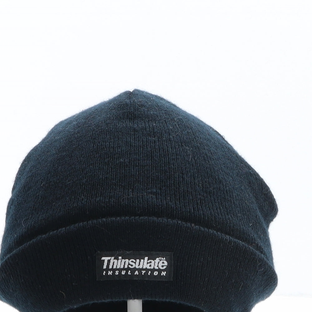 Enrico Pescatore Mens Black Acrylic Beanie One Size