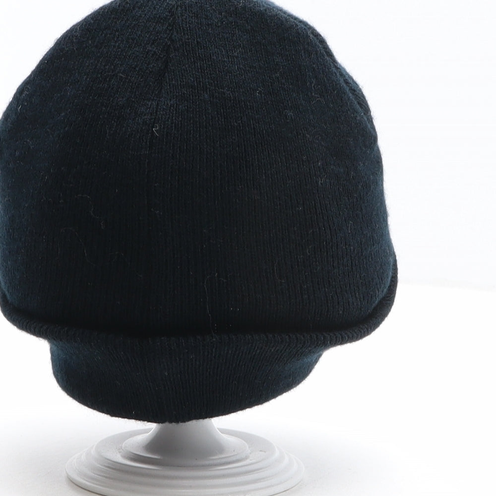 Enrico Pescatore Mens Black Acrylic Beanie One Size