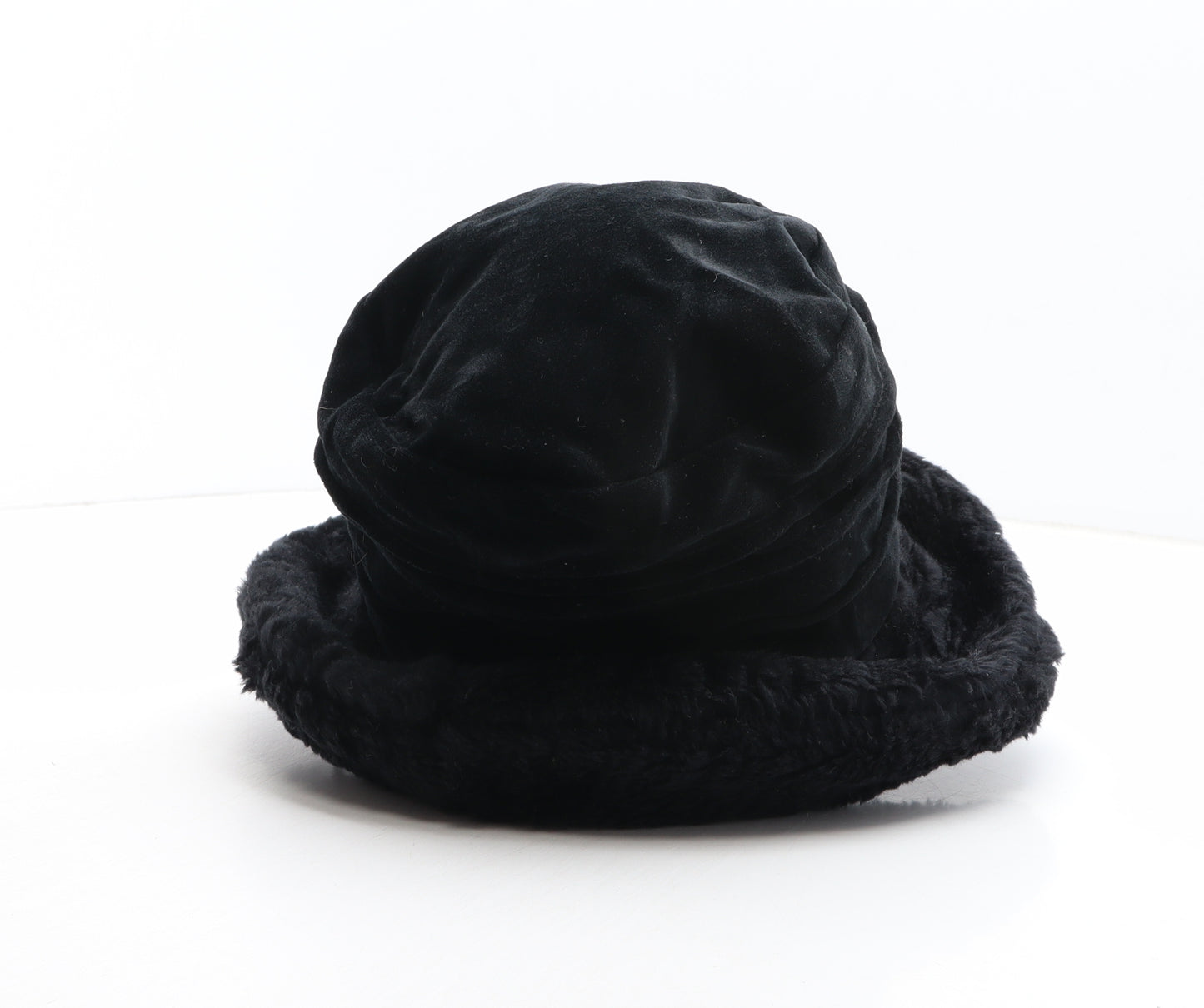 Lakeland Womens Black Cotton Cloche One Size - Faux Fur