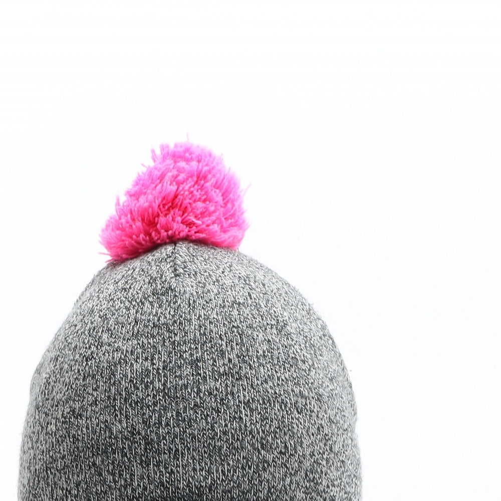 Urban Outfitters Womens Grey Acrylic Bobble Hat One Size