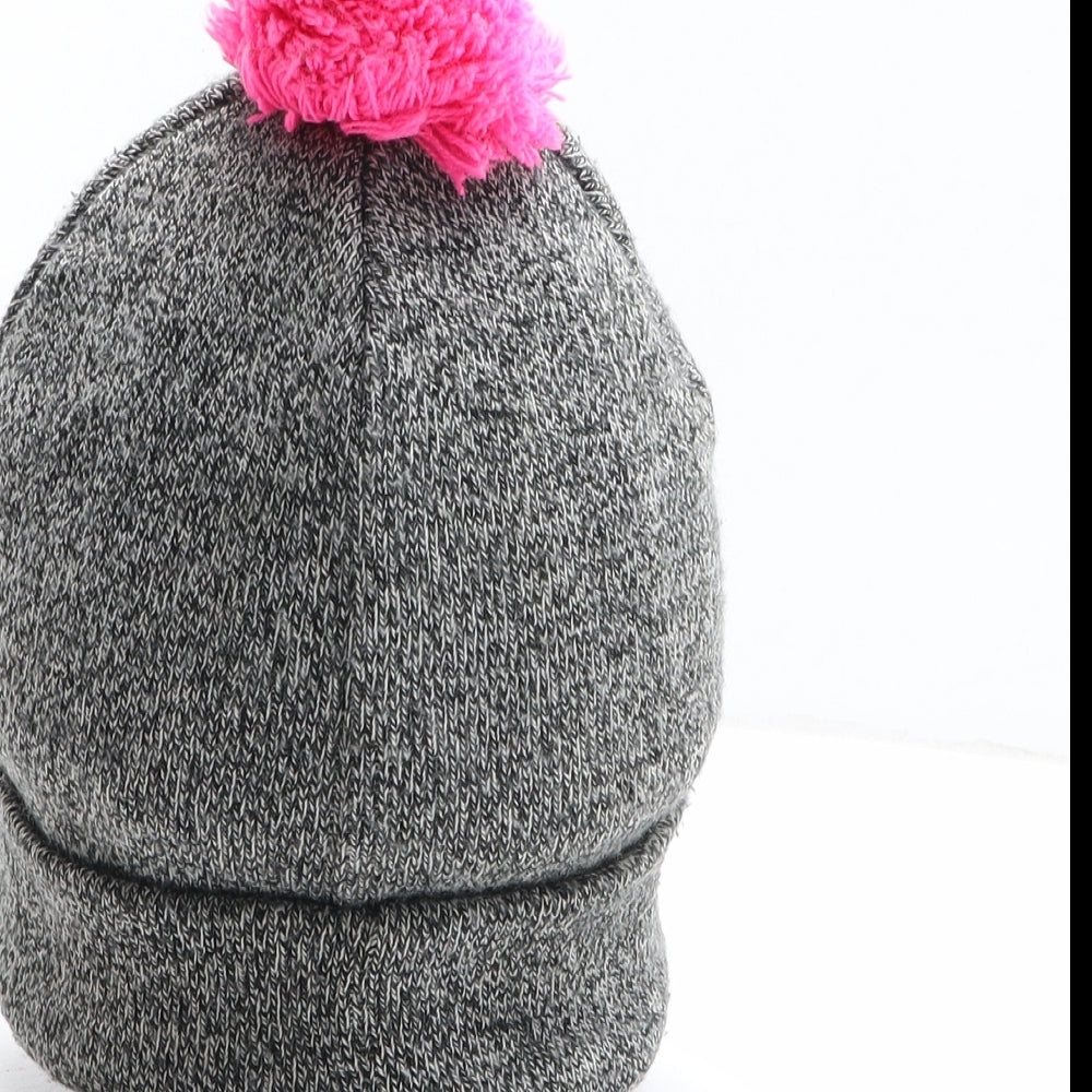 Urban Outfitters Womens Grey Acrylic Bobble Hat One Size