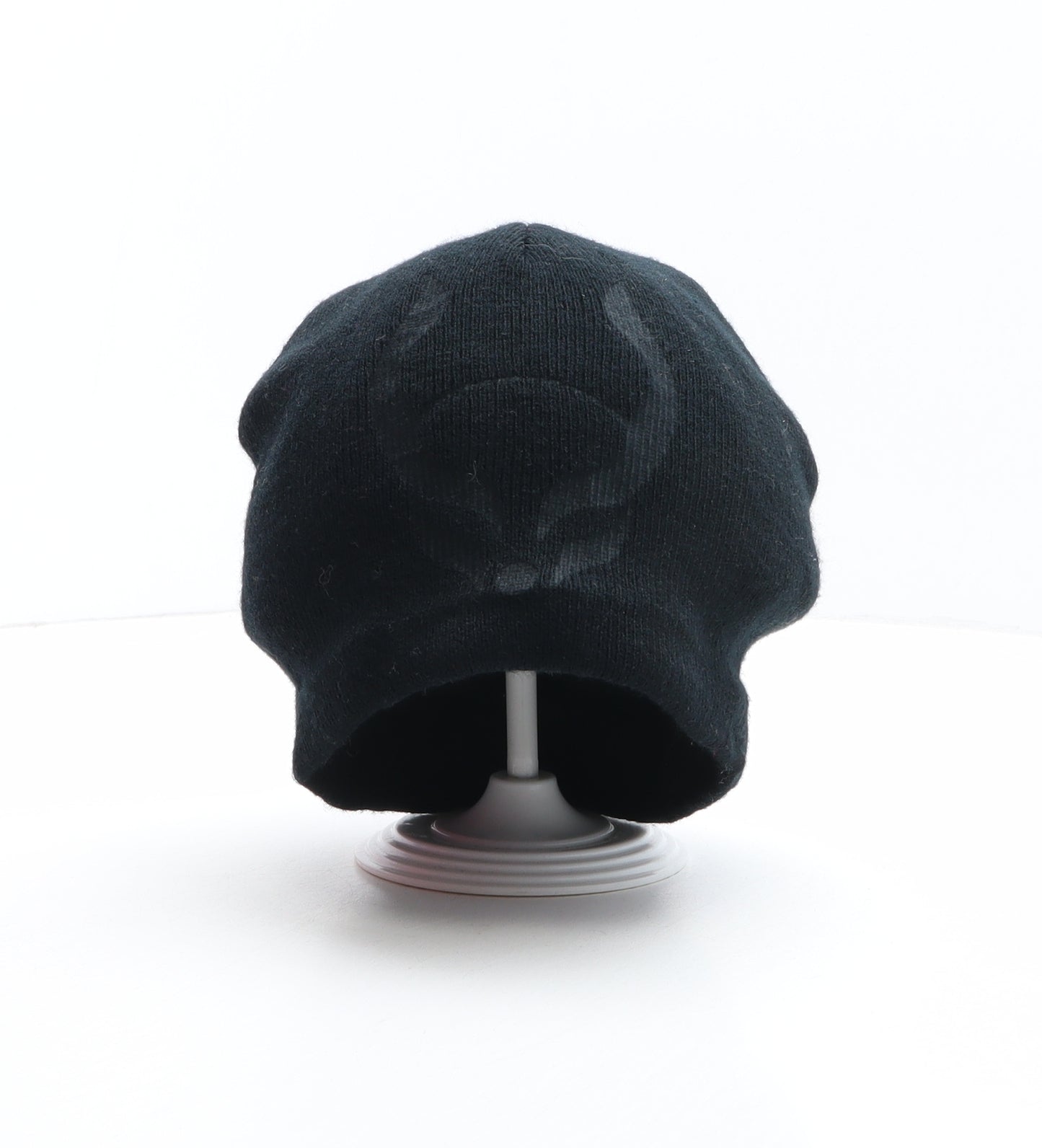 Preworn Mens Black Acrylic Beanie One Size