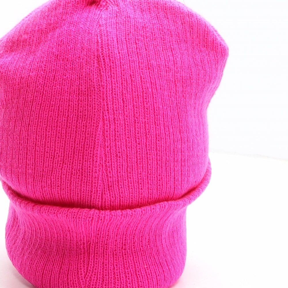 Loppy Hat Womens Pink Acrylic Beanie One Size