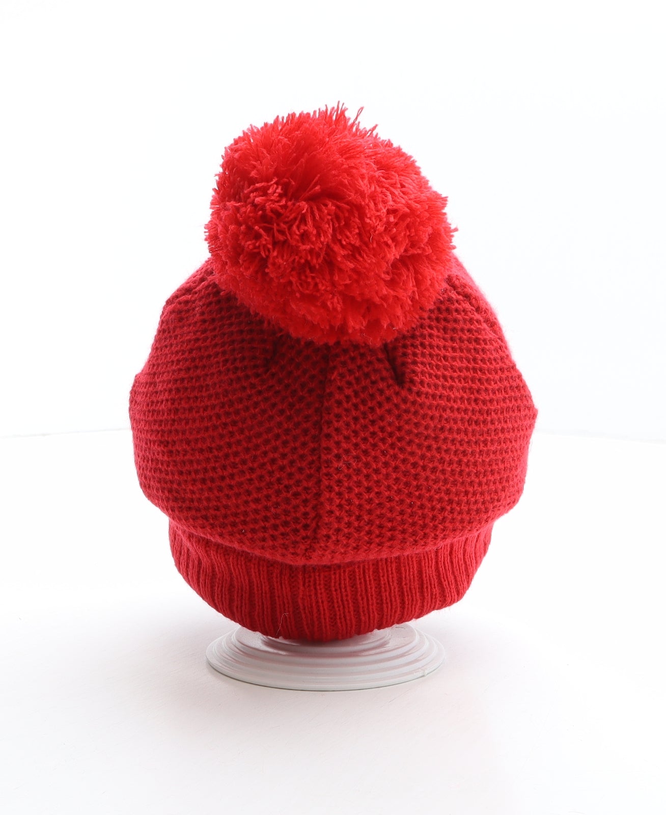 Nutmeg Boys Red Acrylic Bobble Hat One Size - Nickelodeon, Paw Patrol, Marshall Size 3-6 Years