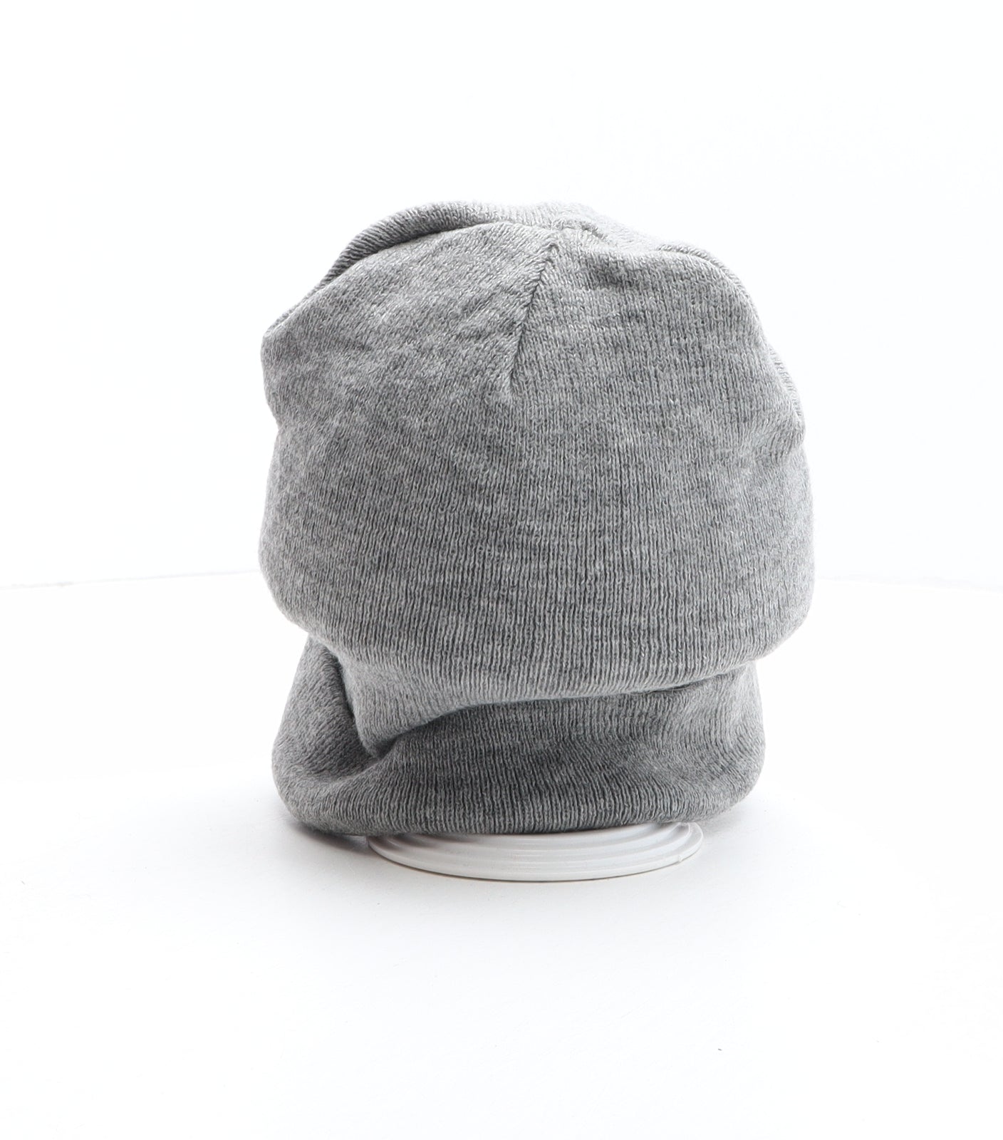 Preworn Womens Grey Acrylic Beanie One Size - New York