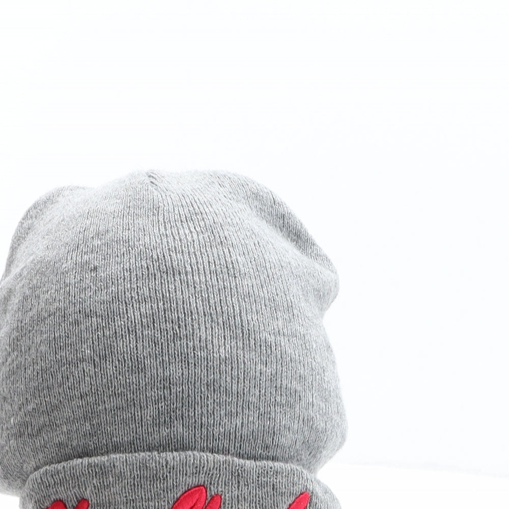 Preworn Womens Grey Acrylic Beanie One Size - New York