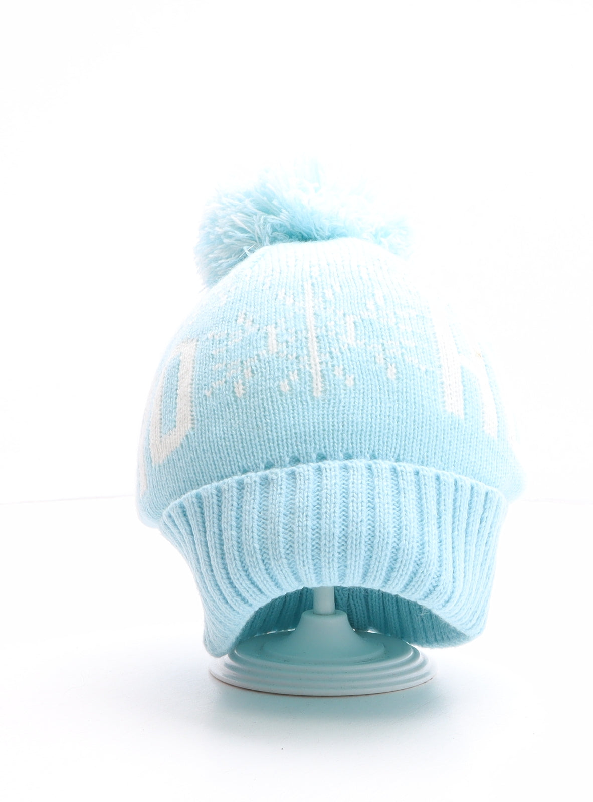 Avenue Womens Blue Fair Isle Acrylic Bobble Hat One Size - Christmas, Ho Ho