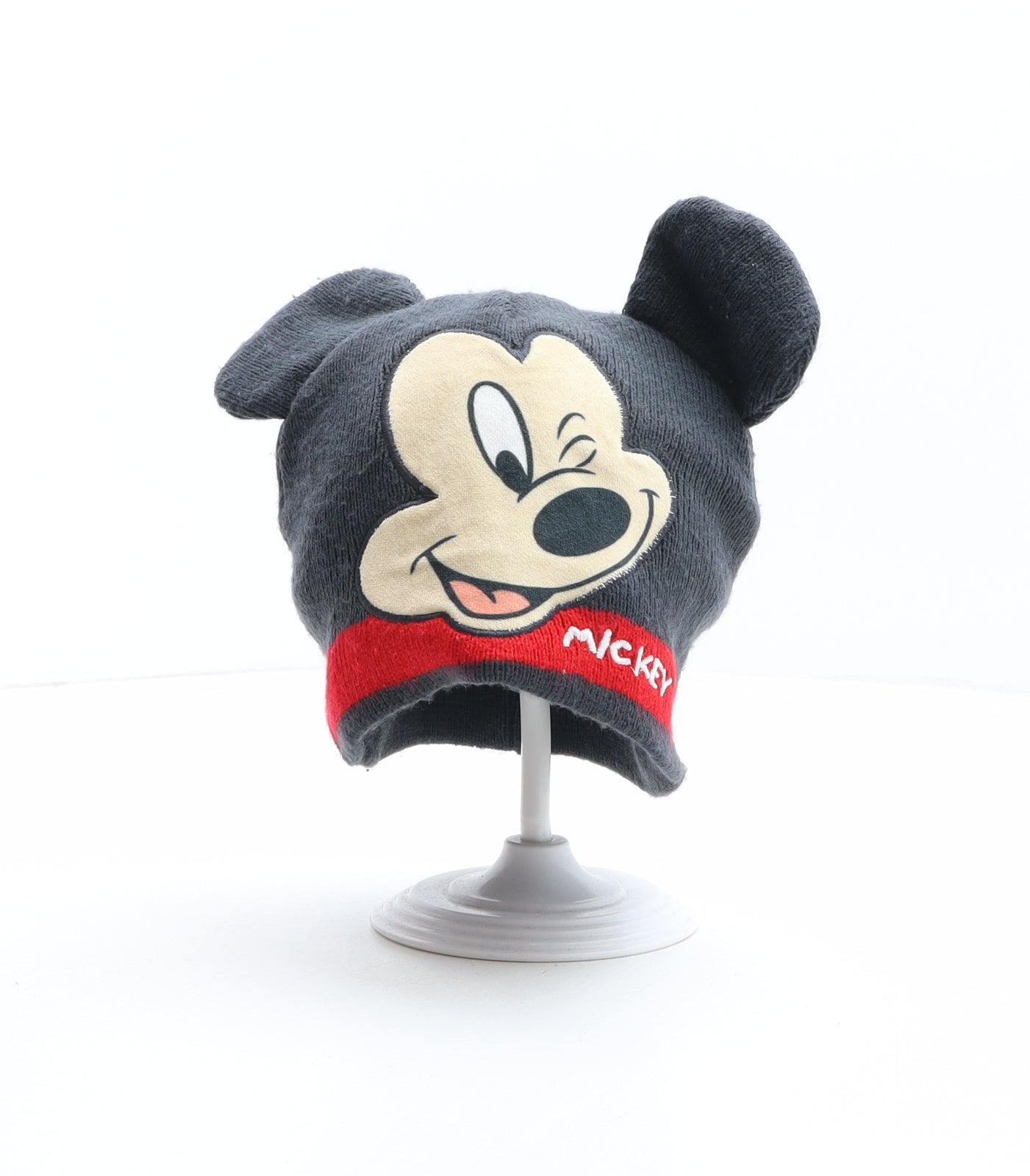 Disney Boys Grey Acrylic Beanie One Size - Disney, Mickey Mouse