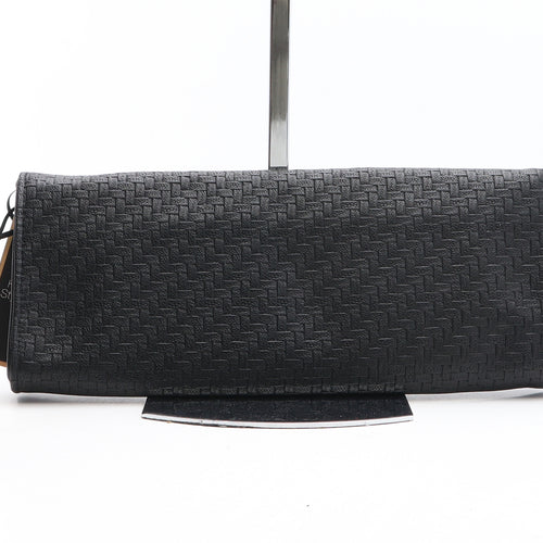 ghd Womens Black Herringbone Polyurethane Clutch Size Medium - Travel Bag