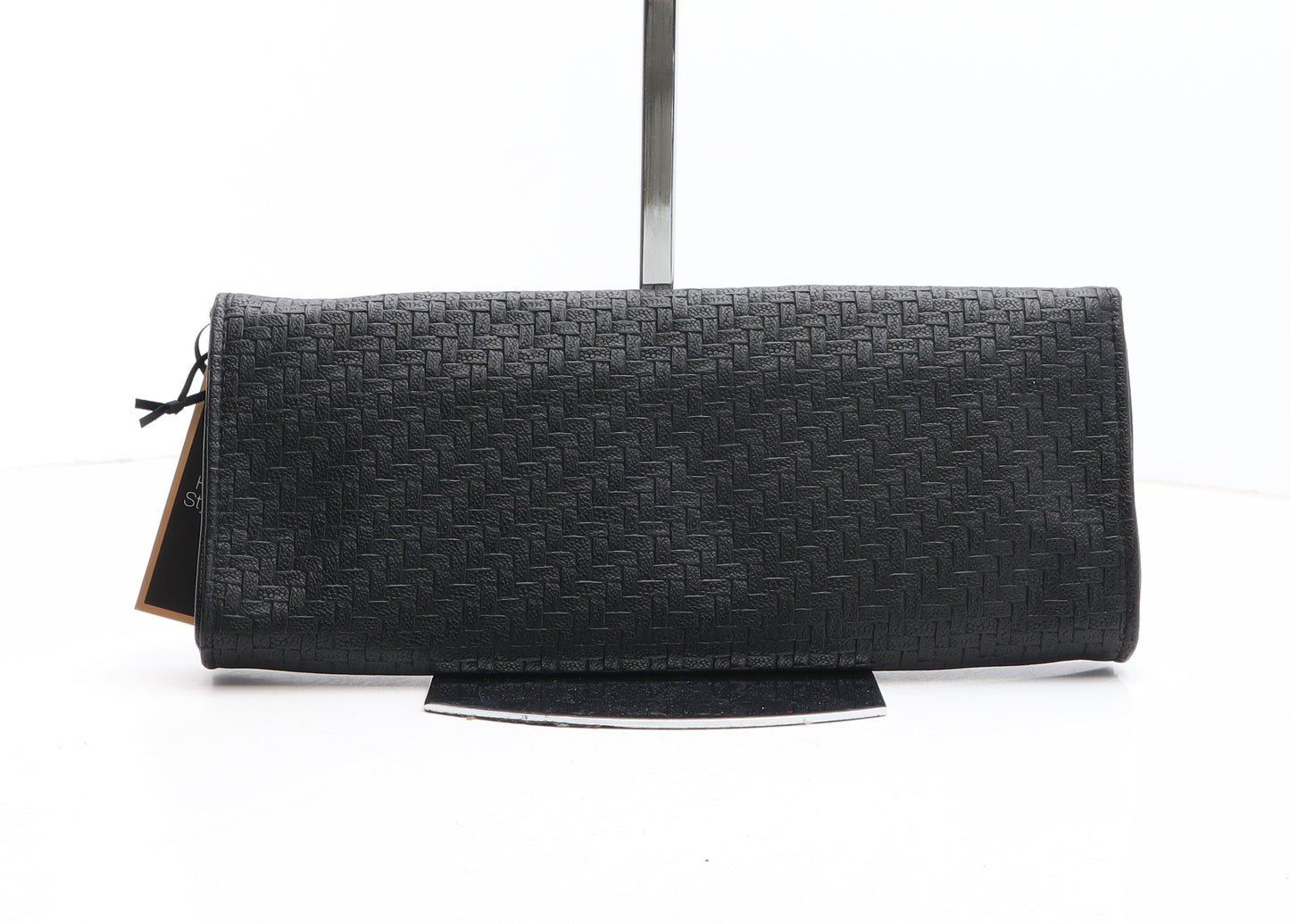 ghd Womens Black Herringbone Polyurethane Clutch Size Medium - Travel Bag