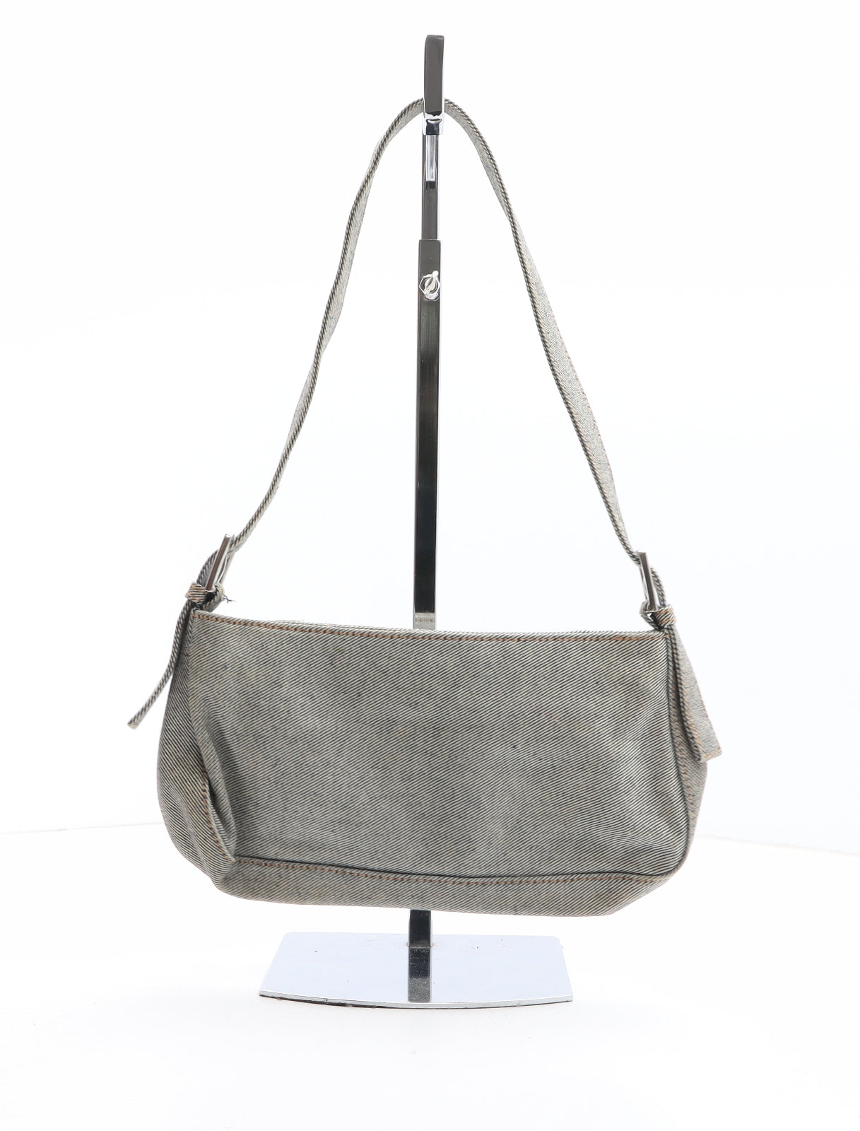 NEXT Womens Beige Solid Cotton Shoulder Bag Size Small