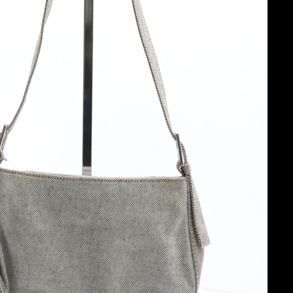 NEXT Womens Beige Solid Cotton Shoulder Bag Size Small