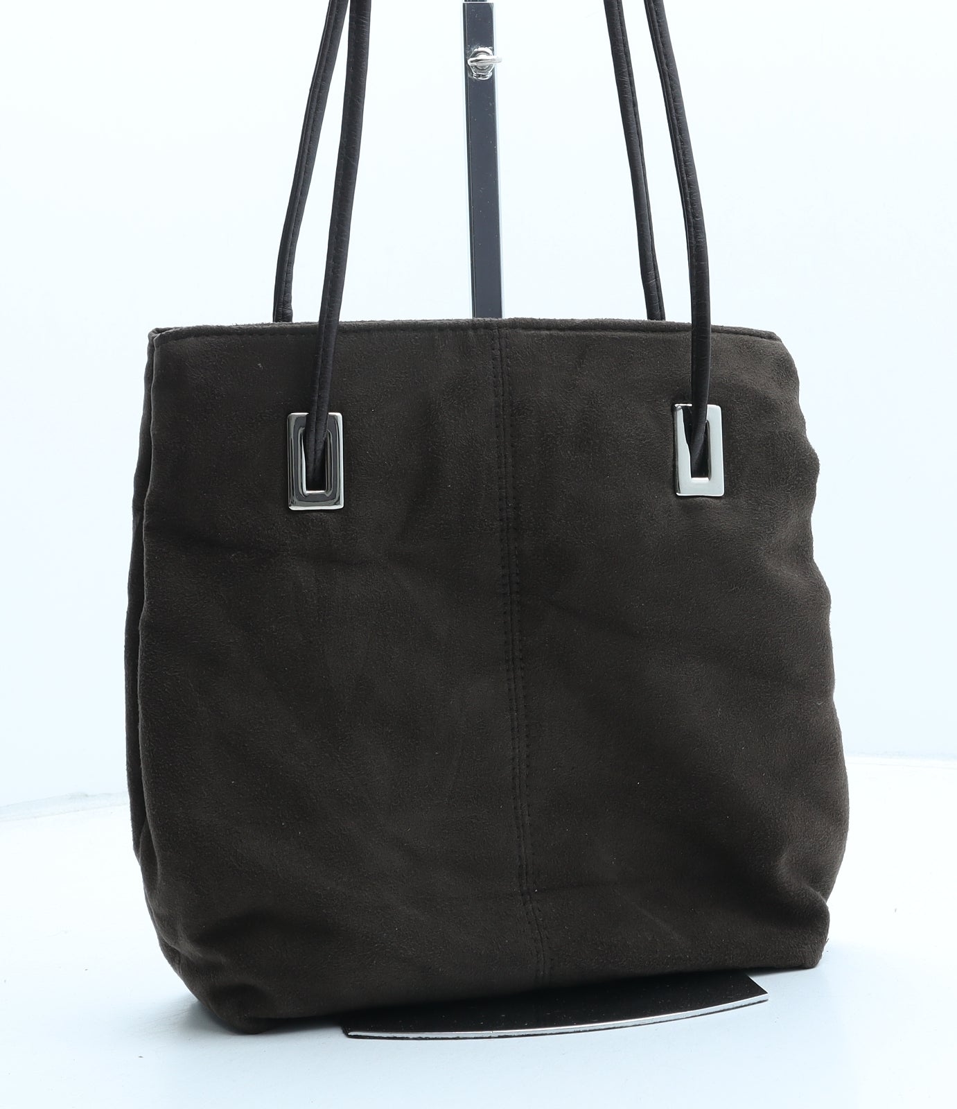 Preworn Womens Brown Polyester Shoulder Bag Size Small