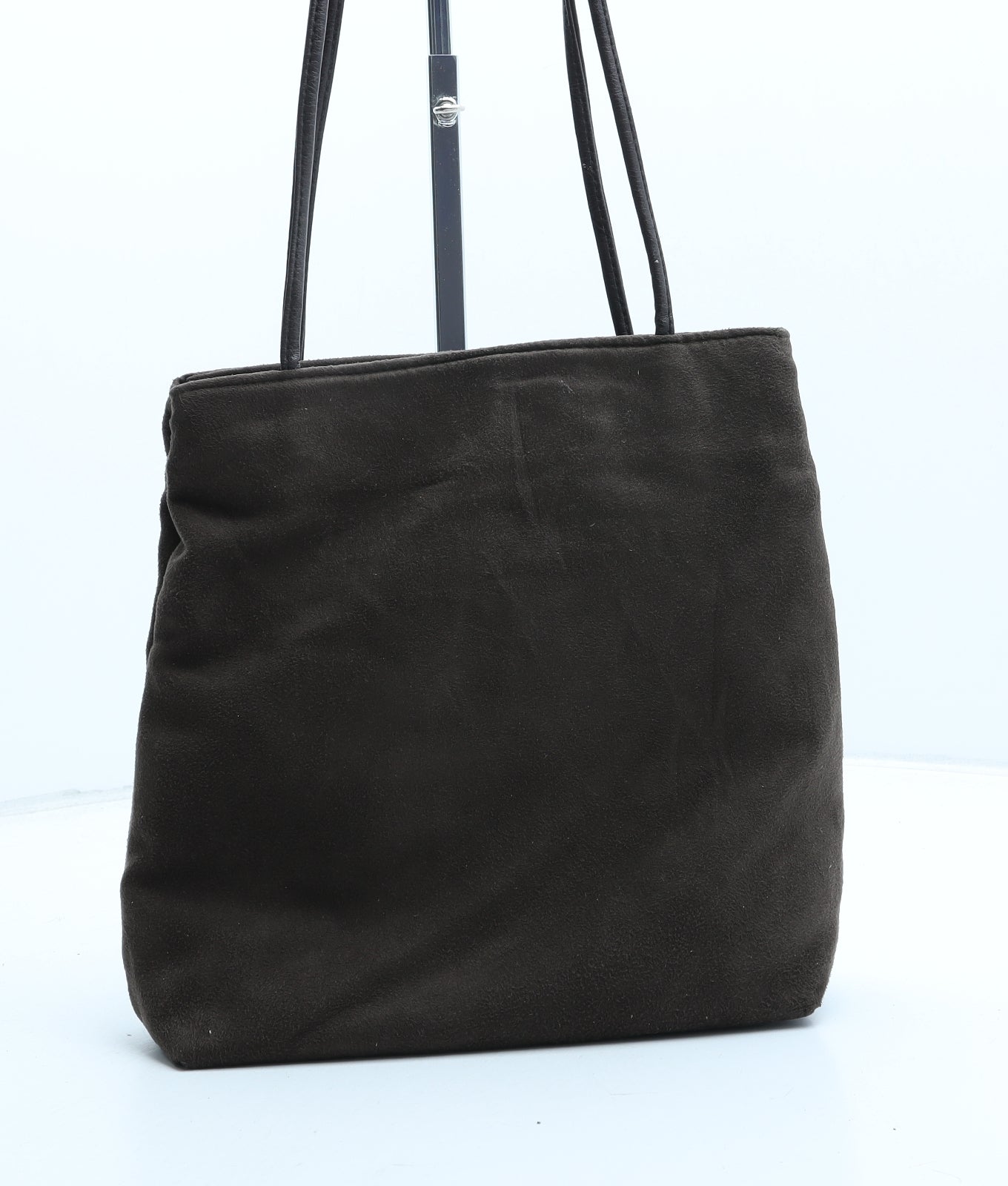Preworn Womens Brown Polyester Shoulder Bag Size Small