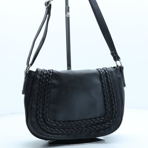 Matalan Womens Black Polyurethane Crossbody Size Small