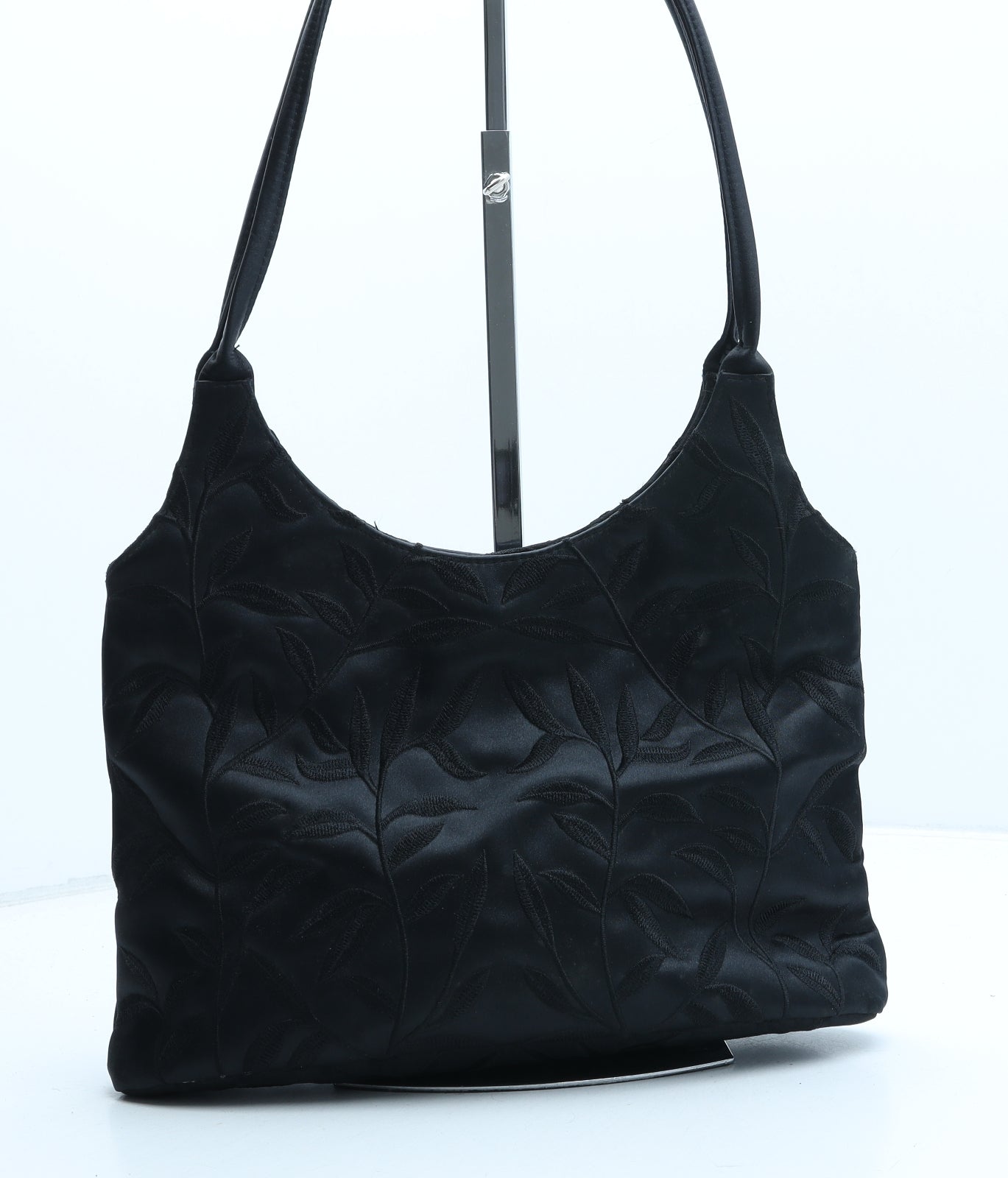 Debenhams Womens Black Floral Nylon Shoulder Bag Size Small