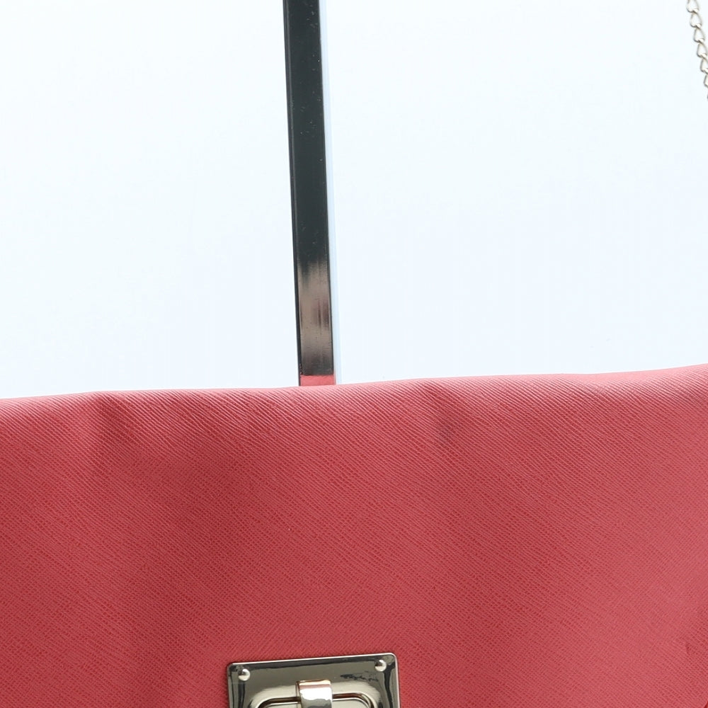 New Look Womens Pink Polyurethane Crossbody Size Small