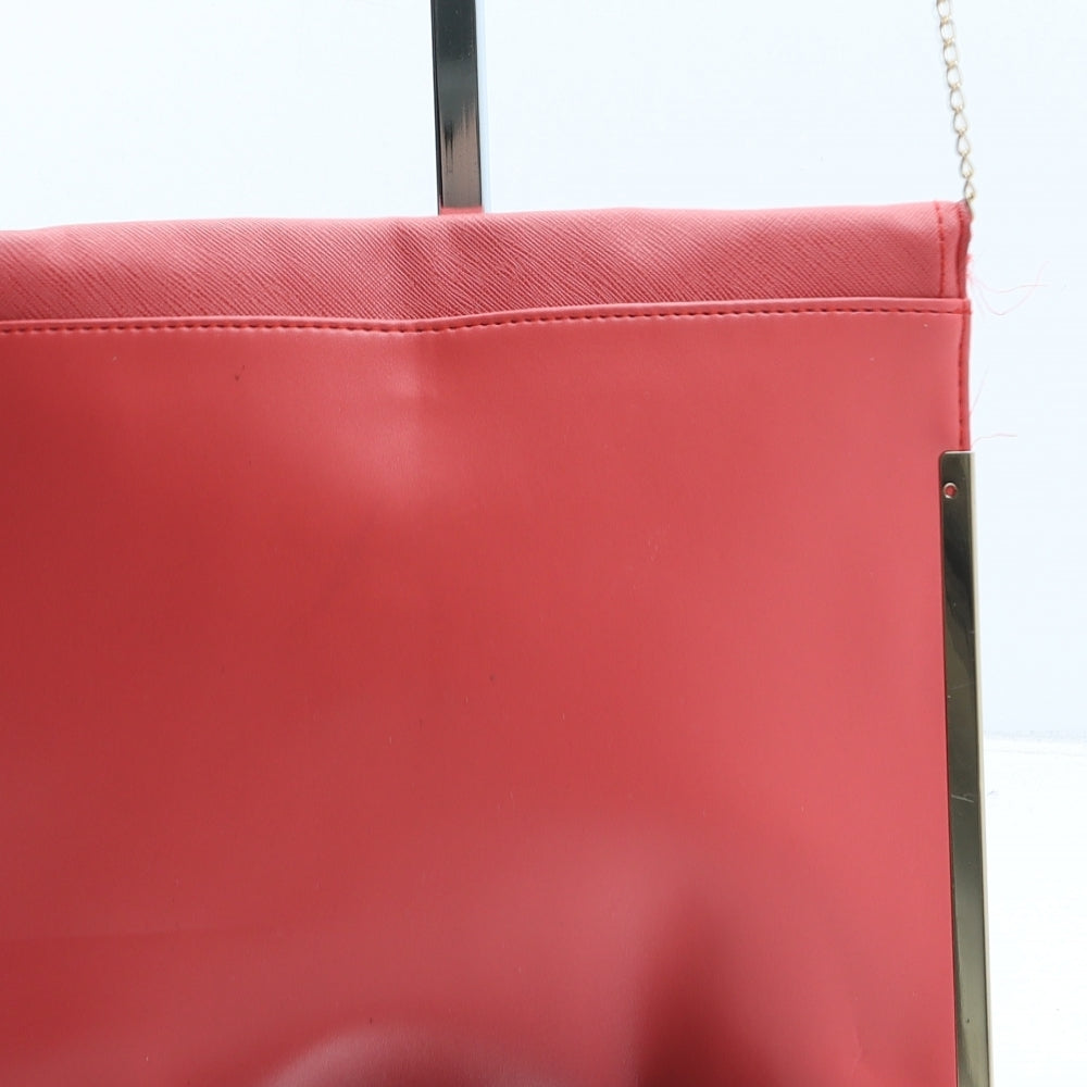 New Look Womens Pink Polyurethane Crossbody Size Small