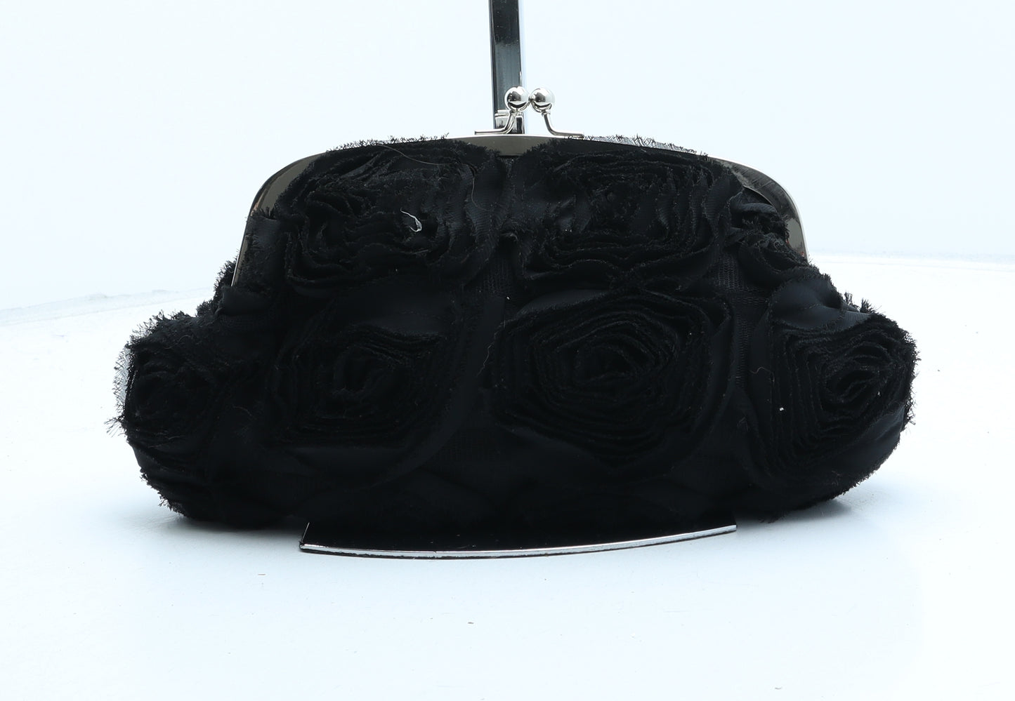 New Look Womens Black Floral Polyester Clutch Size Mini