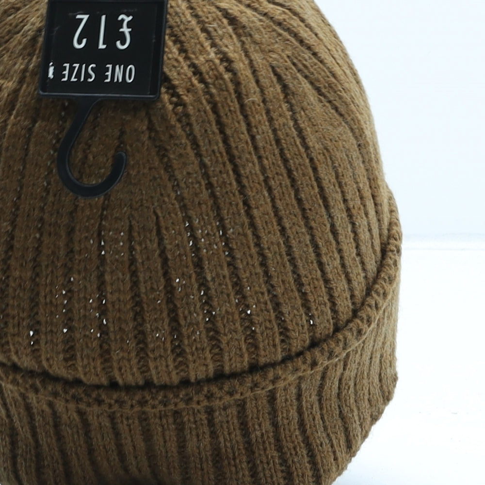 NEXT Womens Brown Acrylic Beanie One Size