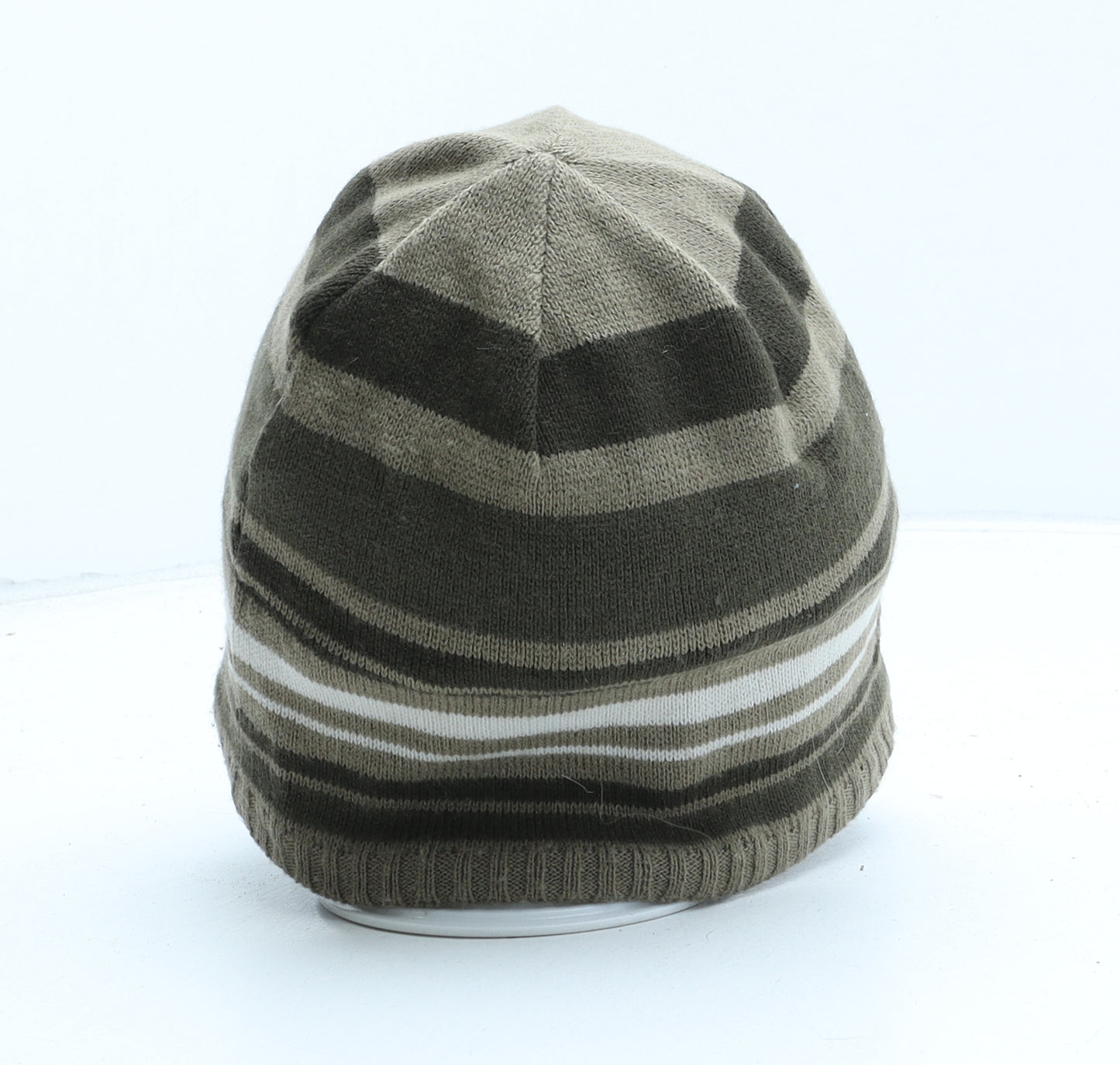 The North Face Mens Brown Striped Acrylic Beanie One Size