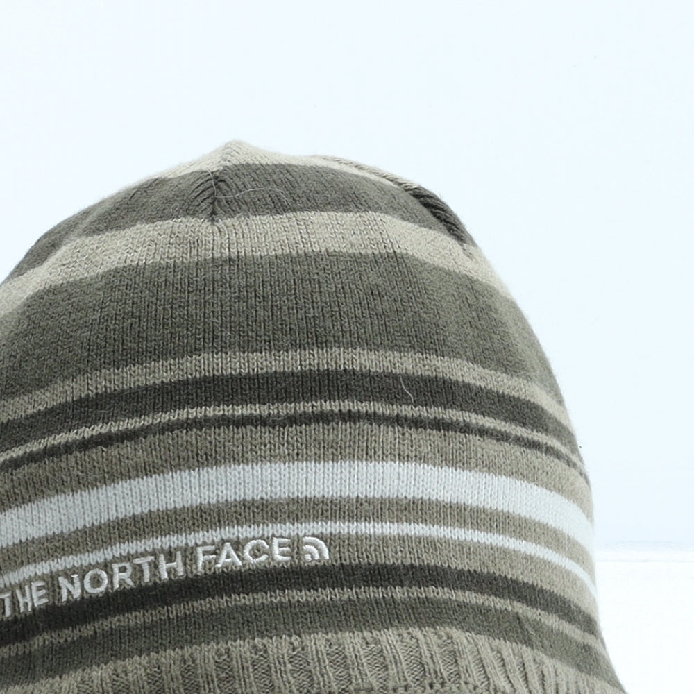 The North Face Mens Brown Striped Acrylic Beanie One Size