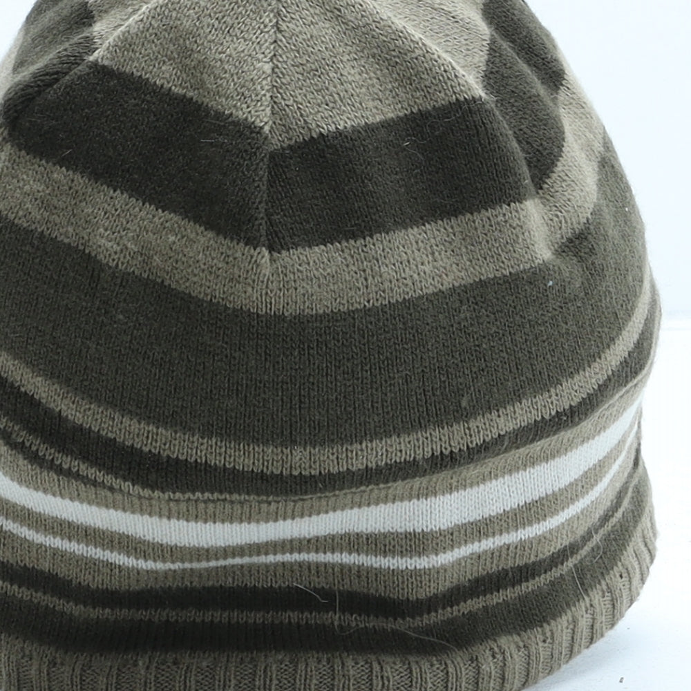 The North Face Mens Brown Striped Acrylic Beanie One Size