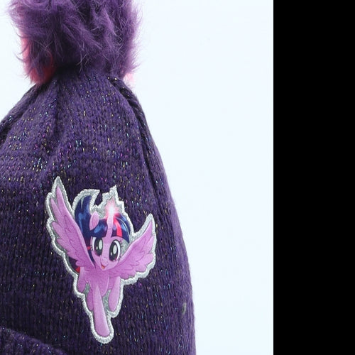 TU Girls Purple Acrylic Bobble Hat One Size - My Little Pony