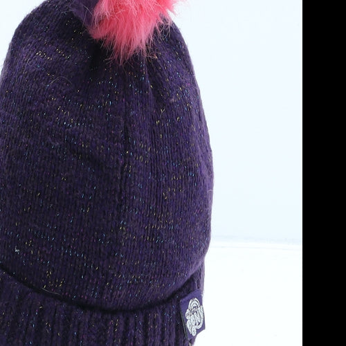 TU Girls Purple Acrylic Bobble Hat One Size - My Little Pony