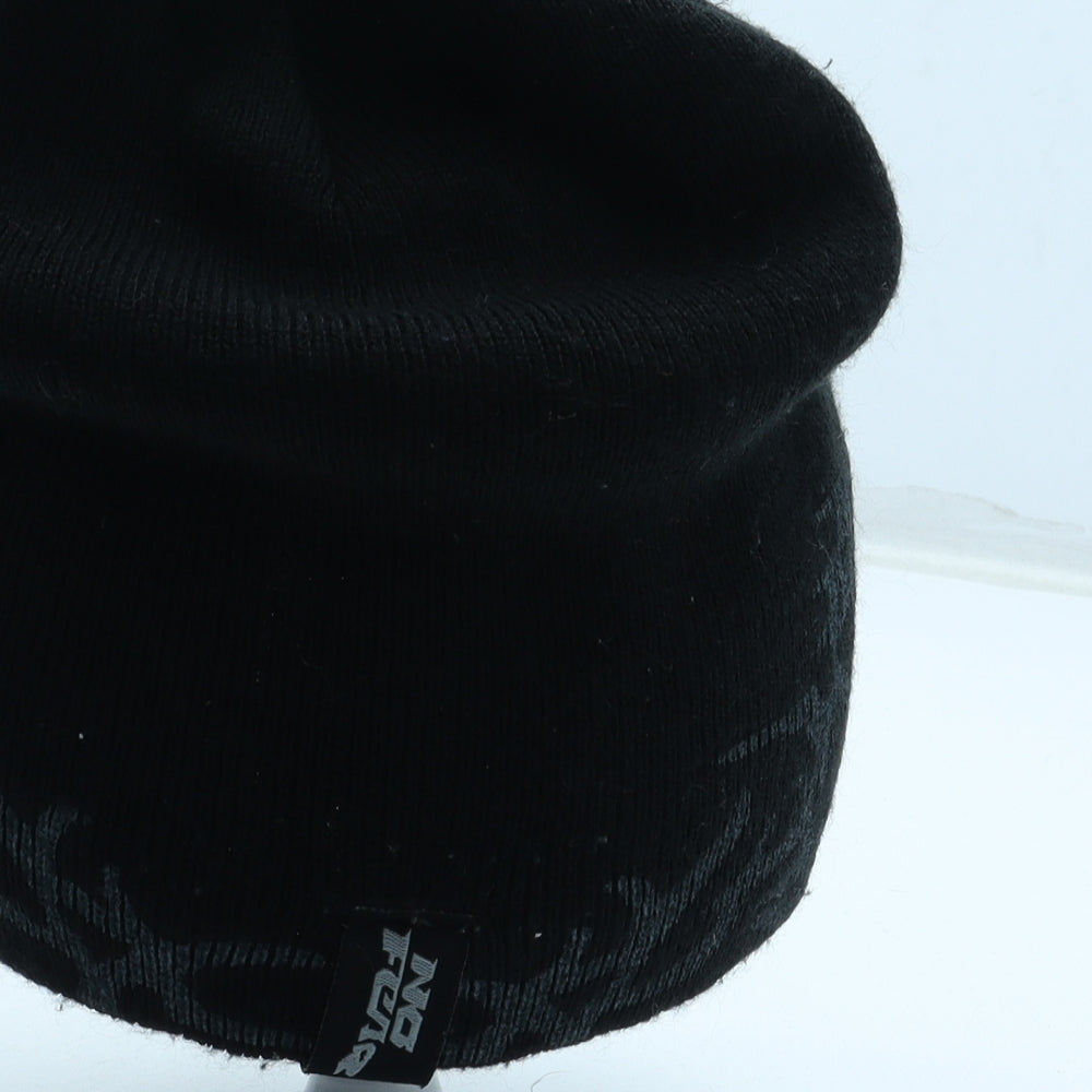 No Fear Boys Black Geometric Acrylic Beanie One Size