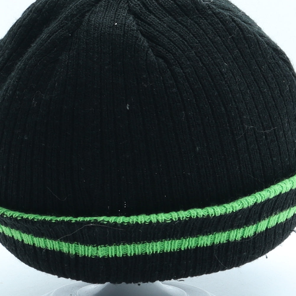 George Boys Black Acrylic Beanie One Size - Ben 10 Peaked Front Size 4-8 Years