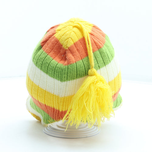 Preworn Boys Multicoloured Striped Acrylic Beanie One Size