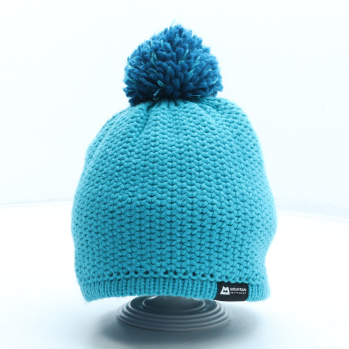 Mountain Equipment Womens Blue Acrylic Bobble Hat One Size