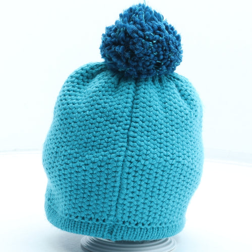 Mountain Equipment Womens Blue Acrylic Bobble Hat One Size