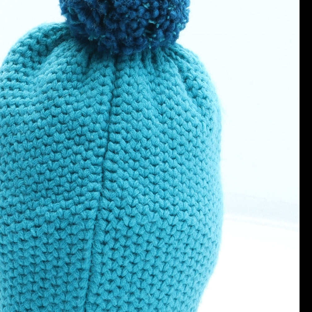 Mountain Equipment Womens Blue Acrylic Bobble Hat One Size