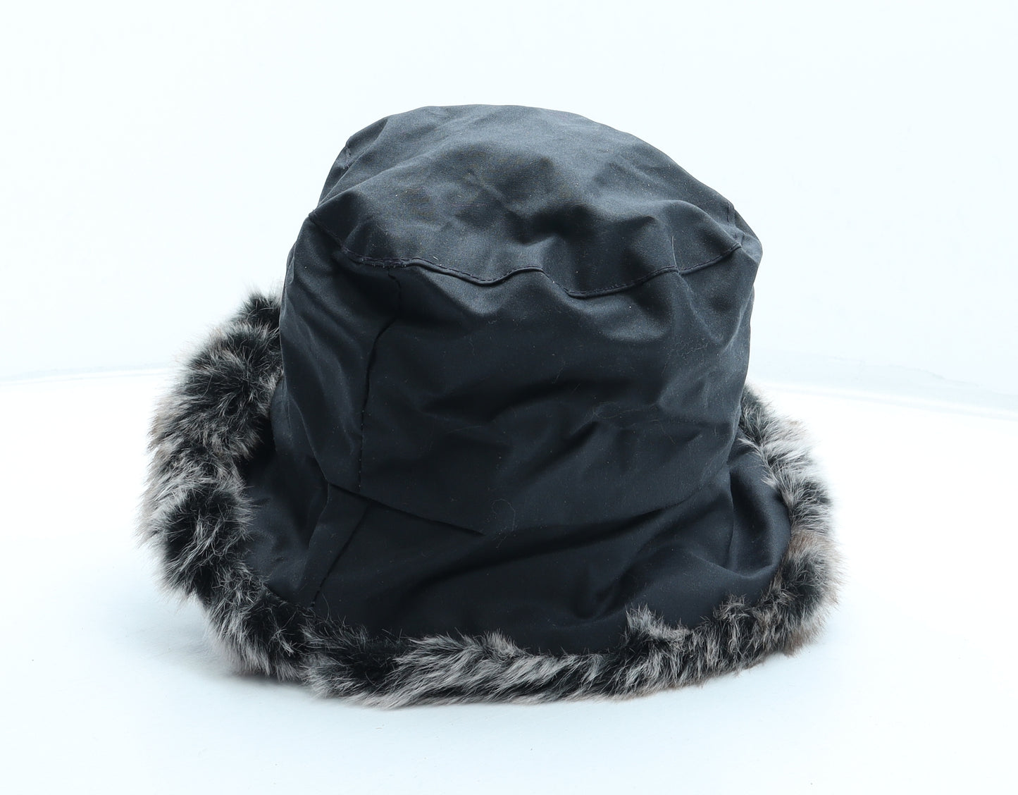 Tweedmill Womens Black Polyester Bucket Hat One Size - Faux Fur