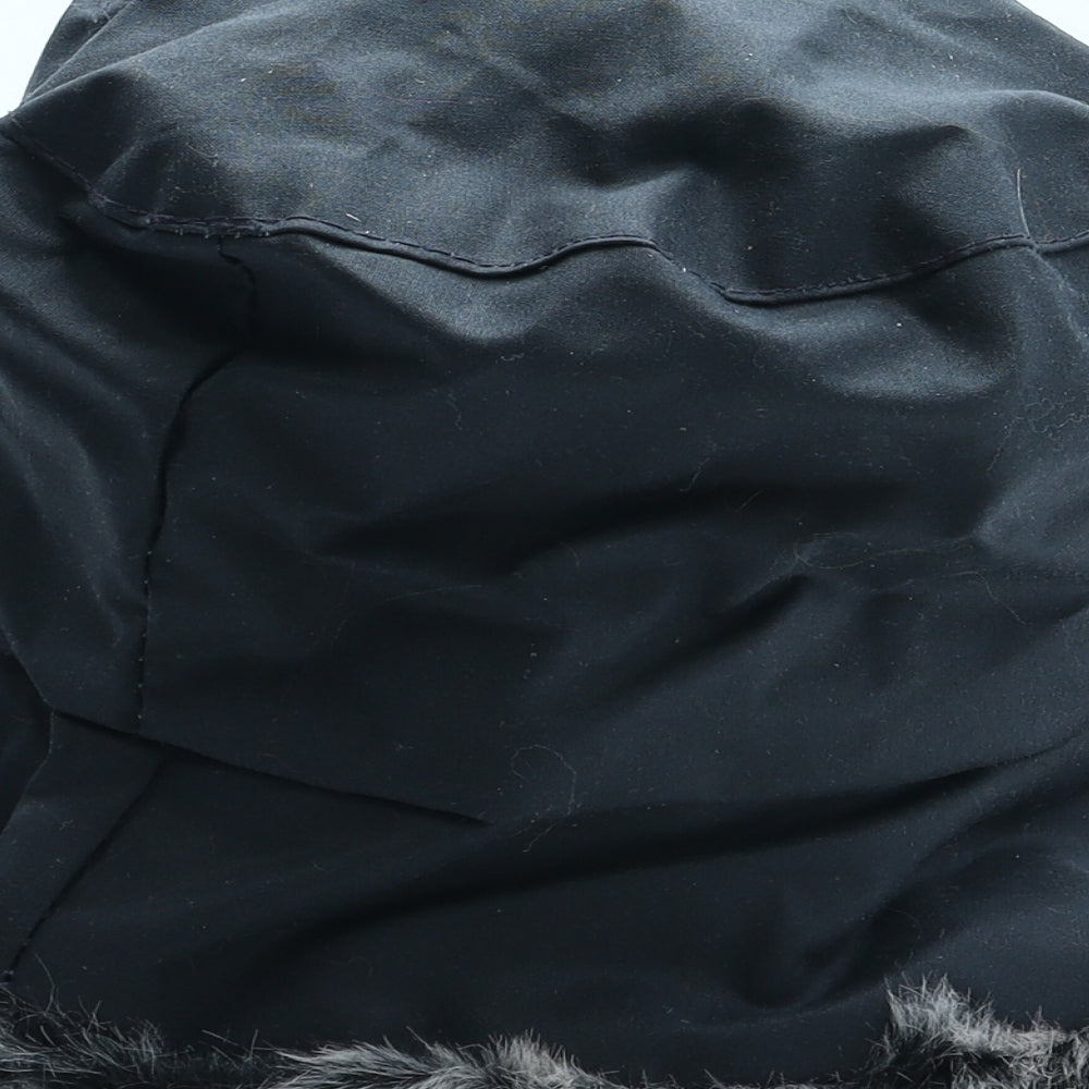 Tweedmill Womens Black Polyester Bucket Hat One Size - Faux Fur