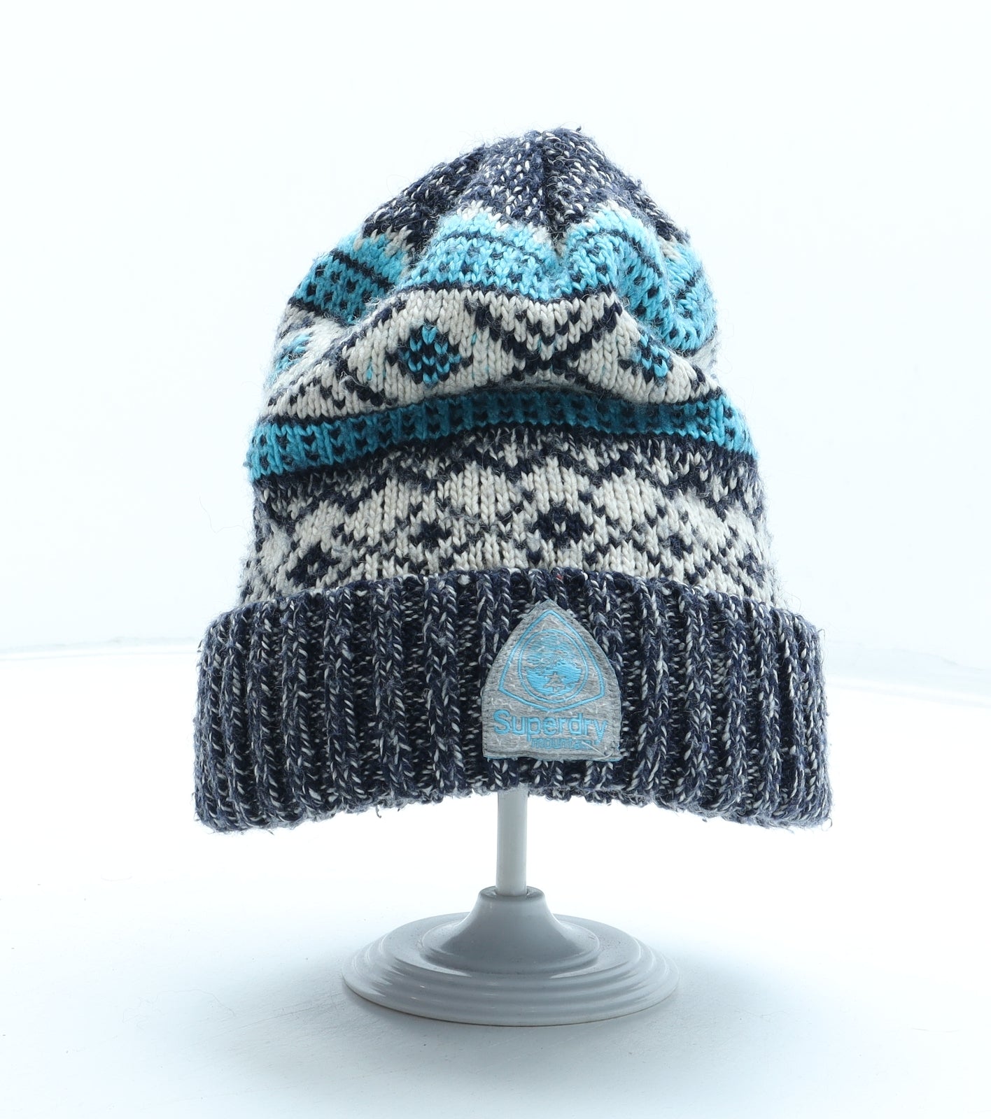 Superdry Mens Multicoloured Acrylic Beanie One Size - Logo