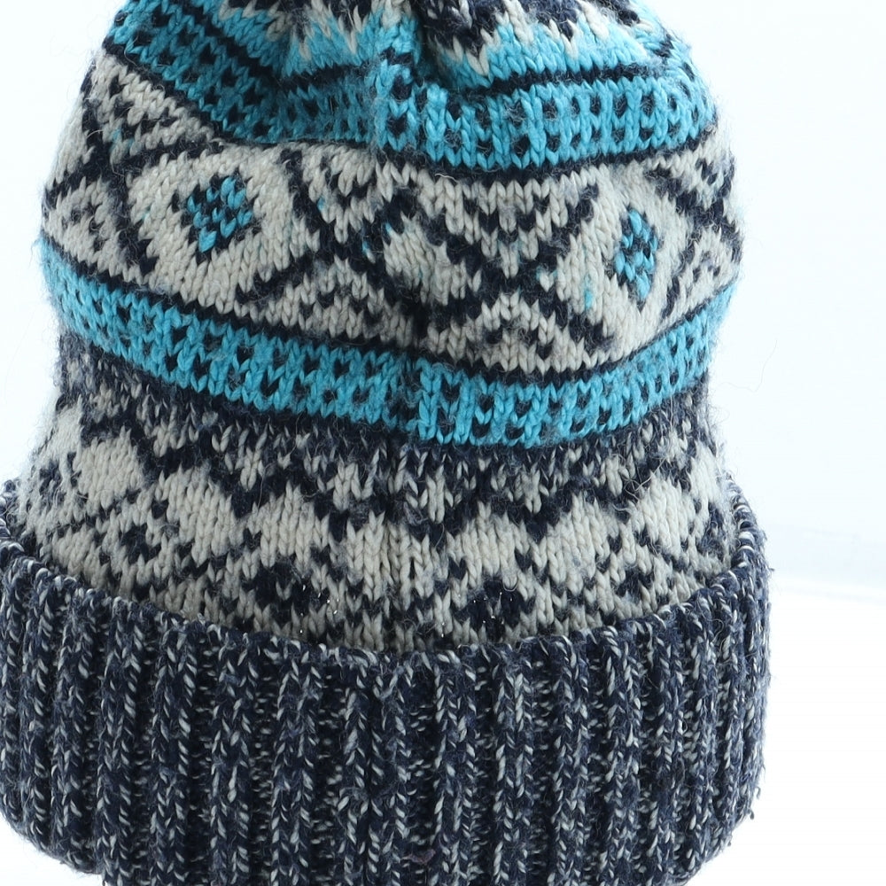 Superdry Mens Multicoloured Acrylic Beanie One Size - Logo