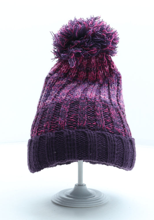 Preworn Womens Pink Acrylic Bobble Hat One Size